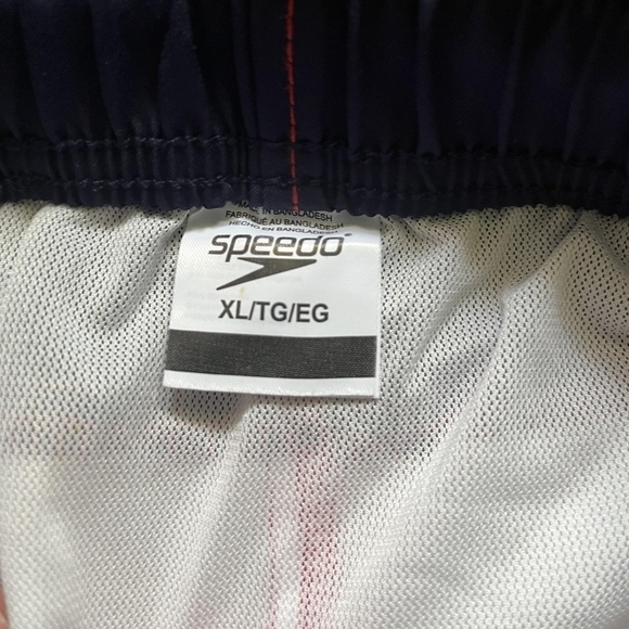 Speedo Tricolor Colorblock Men's Board Shorts Surfer Lined Swim Trunks XL EUC - Picture 7 of 8